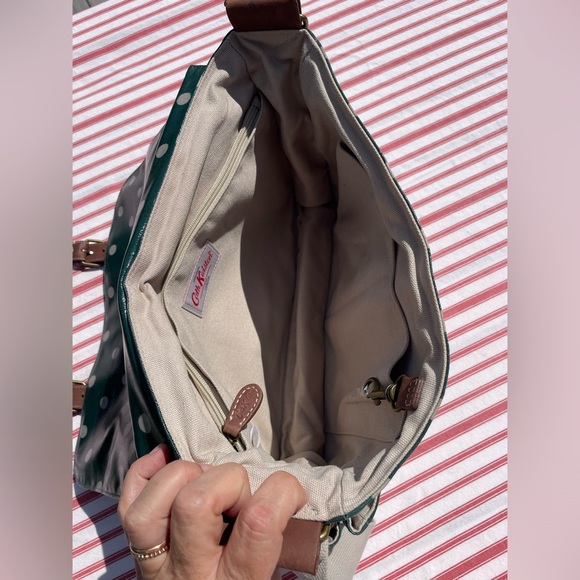Cath Kidston green polkadot computer saddlebag - Picture 2 of 7